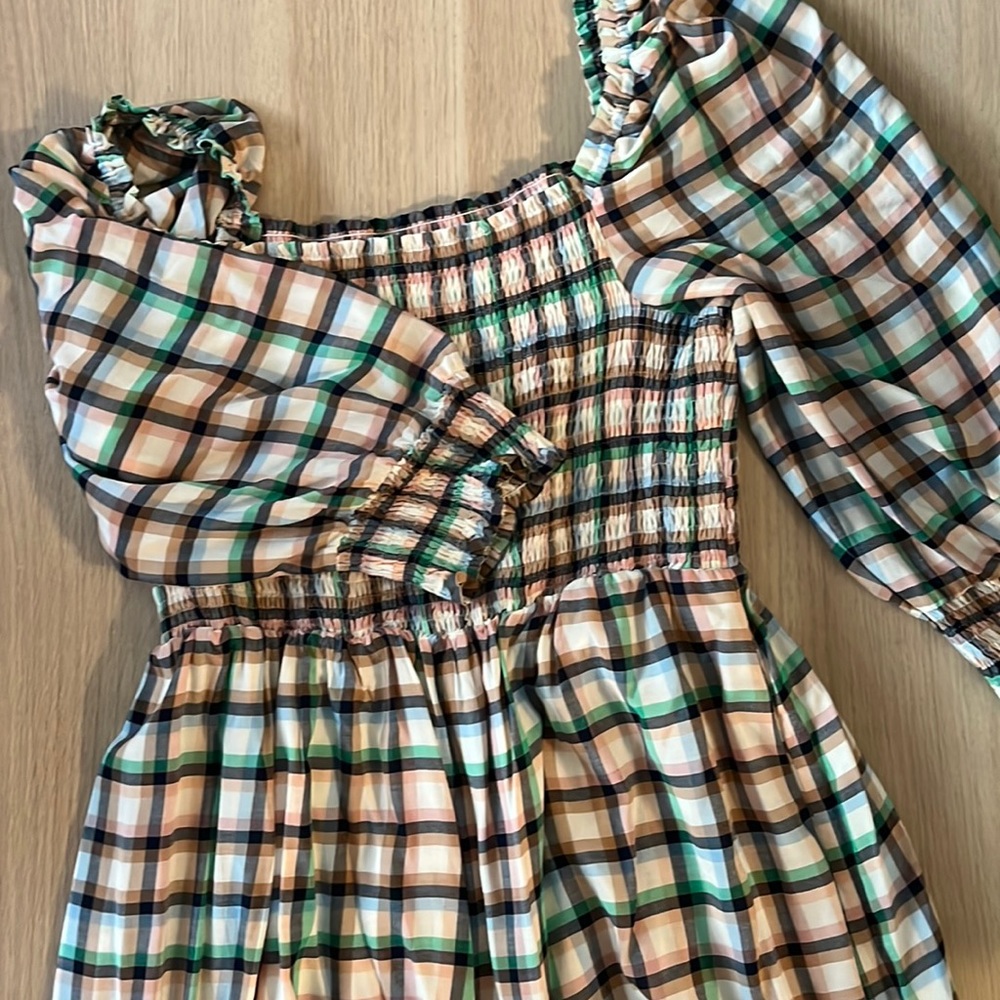 Anthropologie Midi Plaid Dress